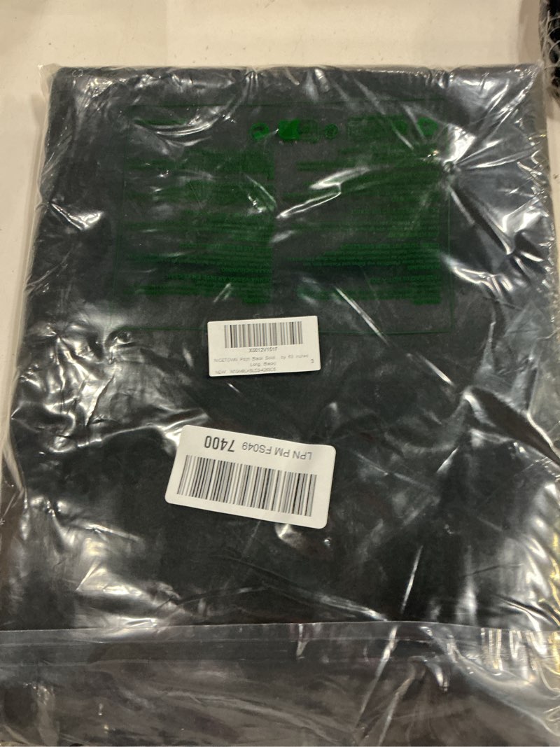 Condition photo showing New/Like New for nicetown pitch black solid thermal insulated grommet blackout curtains/drapes for bedroom window (2 panels, 42 inches wide by 63 inches long, black) black 42"w x 63"l (pack of 2)