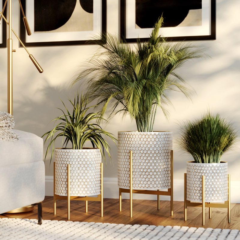 Cleighton Honeycomb Pot Planter