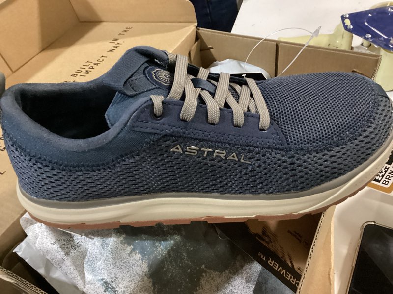 Condition photo showing New/Like New for astral crewer water shoes - lightweight, breathable men’s & women’s coastal boat shoe-inspired sneaker for casual wear, water sports, travel, & hiking 6.5 women/5.5 men neptune navy