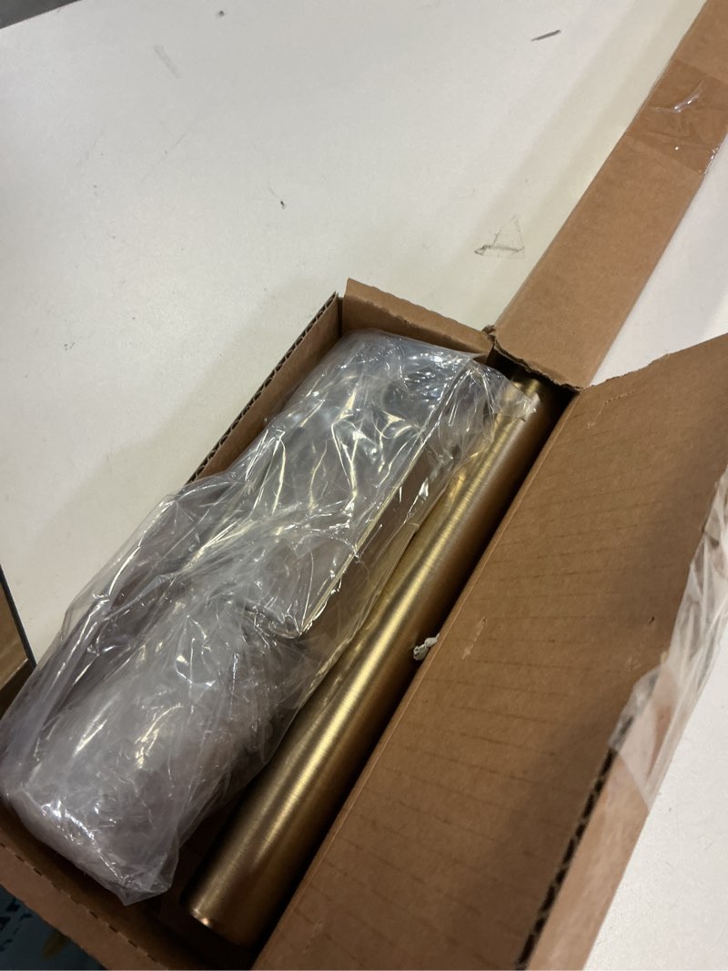 Condition photo showing Good Condition for tonial curtain rod 16 to 30 inch(1.3 to 2.5 ft), adjustable splicing window curtain rods, 3/4 drapery rods for windows, decorative single rod with modern cap finial, antique gold gold 16-30"
