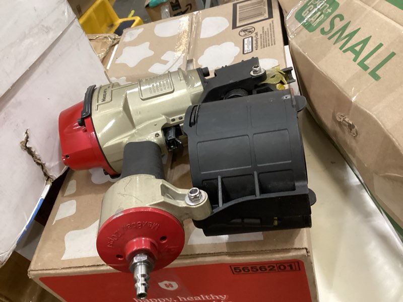 Condition photo showing Good Condition for kingou cn80 coil nailer gun with 1/4 npt air connector gold color | accepts 1.97-inch to 3.15-inch nails 225-300pcs load capacity coil nailer coil nail gun for wooden box packing