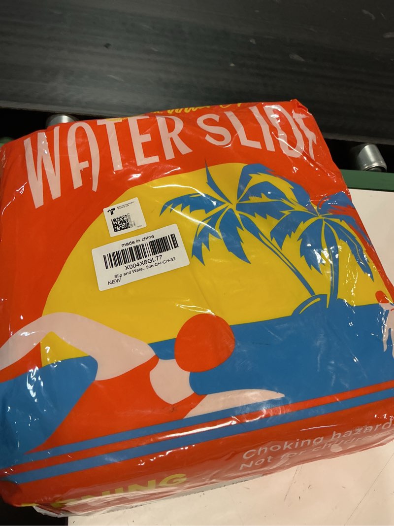 Condition photo showing Good Condition for slip and water slide for kids and adults extra long water slides for backyard build in sprinkler with two bodyboards heavy duty summer outdoor backyard water toys | large safy guard, heavy-duty pvc, 2 way sprinkler, 6 pegs,for kids and adults backyard 8-12 summer water toys fun