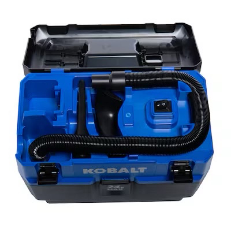 Kobalt 24-volt 3-Gallon 1 HP Cordless Wet/Dry Shop Vacuum with Accessories Included