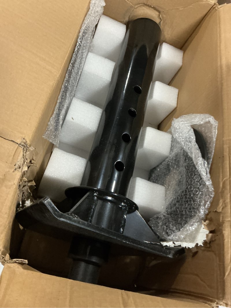 Condition photo showing Good Condition for fifth wheel to gooseneck adapter kingpin with reinforcing rib - includes 1 lube plate, fit for campers, trailers, tractors, semi-tractors, 4" round tube with 2" kingpin, attaches to 5th wheel square