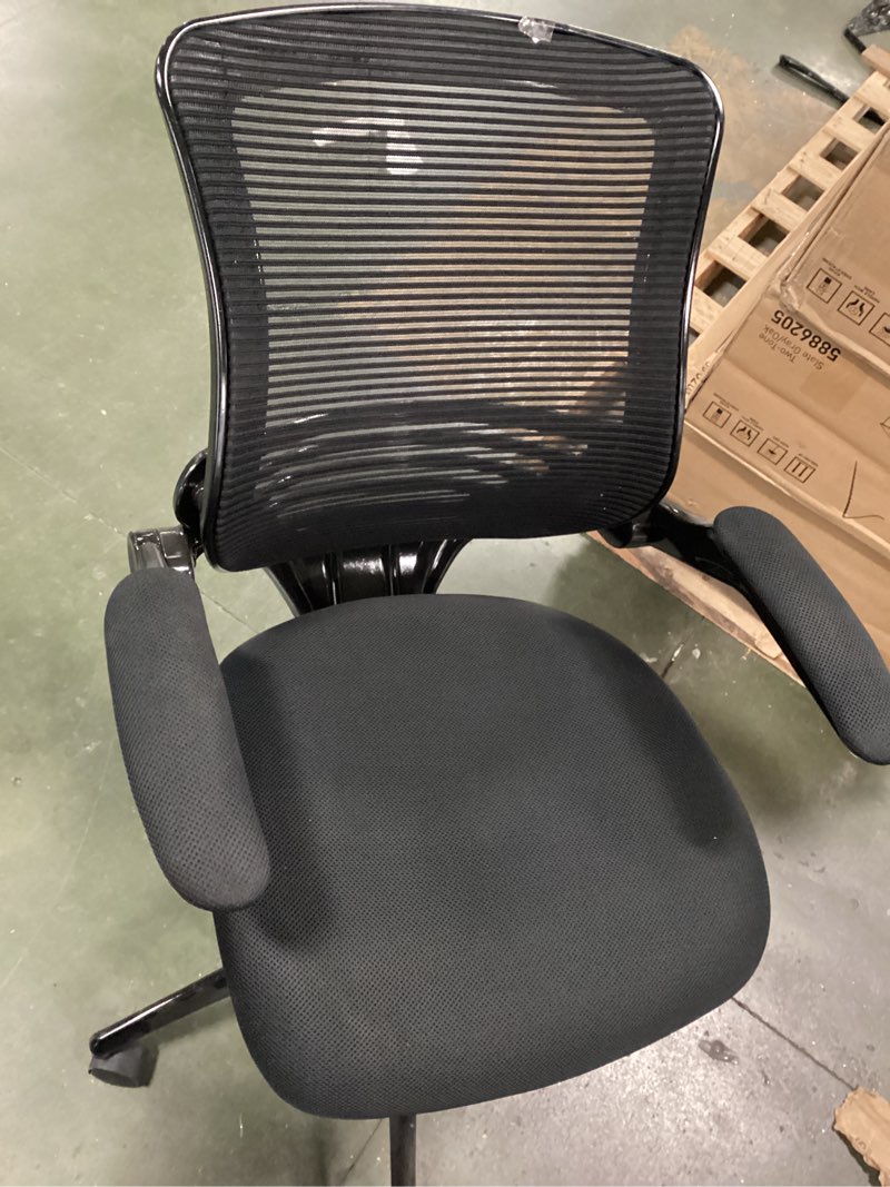 Condition photo showing As Is for Realspace® Calusa Mesh Mid-Back Chair, Black