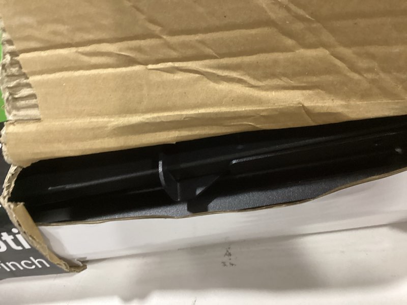 Condition photo showing As Is for mount-it! full-motion tv wall mount with 40" extension for 32" to 90" tvs capacity 110 lbs., heavy duty, lifetime warranty