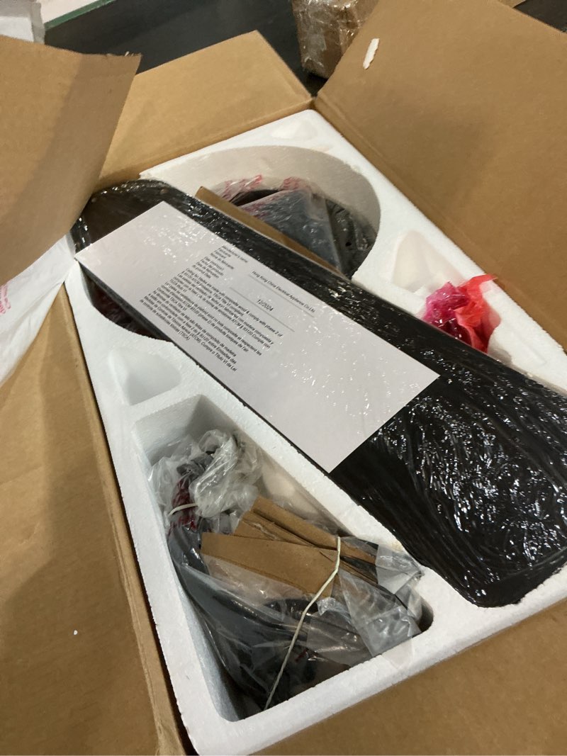 Condition photo showing New/Like New for portage bay 50251 hugger 52" matte black west hill ceiling fan with bowl light kit