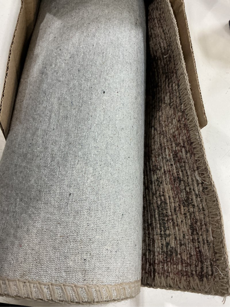 Condition photo showing Good Condition for loloi amber lewis billie collection, aqua & rust 2'-6" x 7'-6" area rug – antique & distressed accent rugs for living room, bedroom, entryway & hallway, no shed high traffic area home decor rug aqua / rust 7'6" x 2'6" (rectangular)
