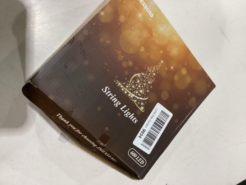 Condition photo showing Good Condition for jmexsuss 168ft 600 led christmas lights outdoor waterproof clear wire indoor string lights for outside warm white christmas tree lights plug in for bedroom wedding party spring decor warm white 600 led