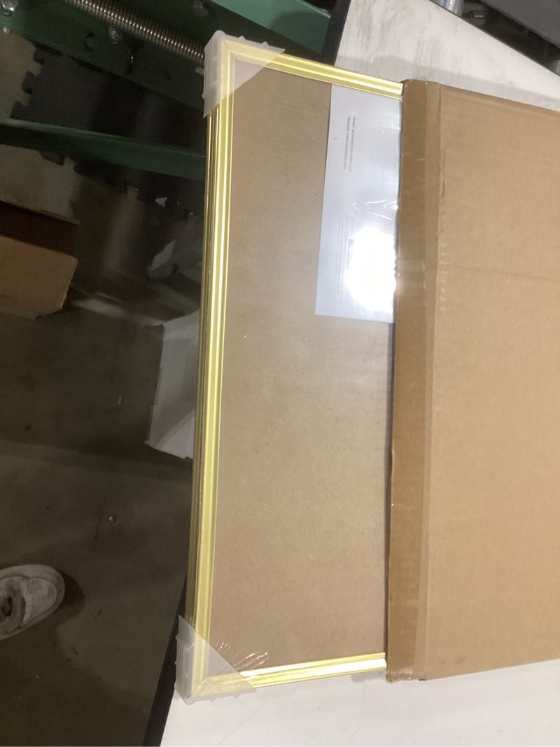 Condition photo showing New/Like New for upsimples 16x24 picture frame gold 3 pack, scratch-proof poster frames 16 x 24 for photo gallery - slide-in strips, horizontal or vertical wall mounting gold 16x24