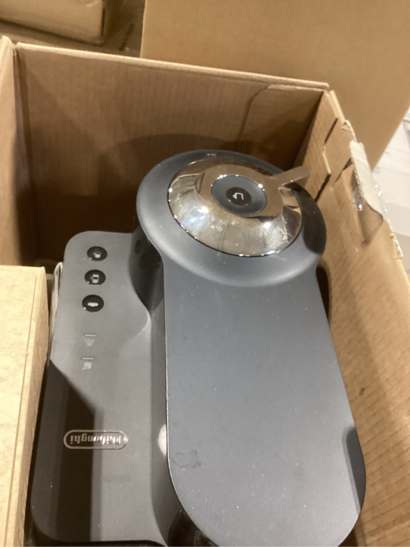 Condition photo showing As Is for nespresso vertuo lattissima coffee and espresso maker by de'longhi, matte black & glossy