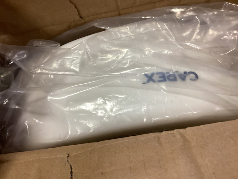 Condition photo showing Good Condition for carex toilet seat riser, round raised toilet seat adds 3.5 inches to toilet height, for assistance bending or sitting, 300 pound weight capacity toilet riser