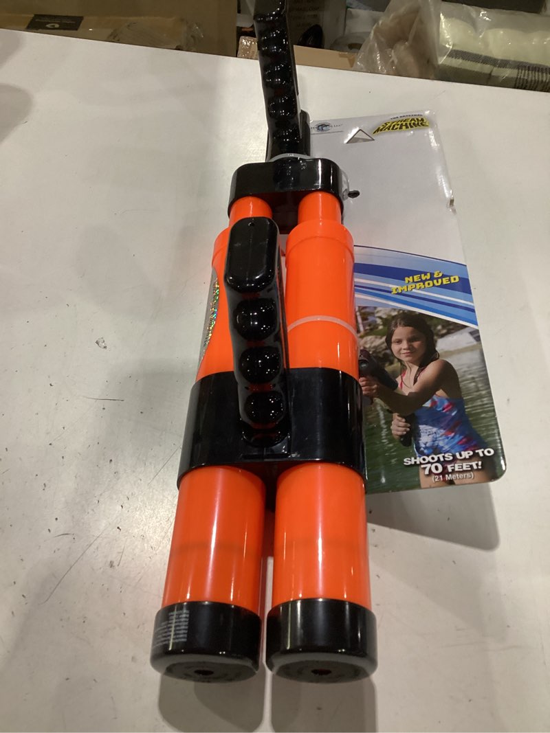Condition photo showing New/Like New for water sports, stream machine water cannon, squirt gun, soaker, and water launcher for outdoor games and swimming pool toy for kids and adults, colors may vary, db-1200, double barrel db-1200 (double barrel)