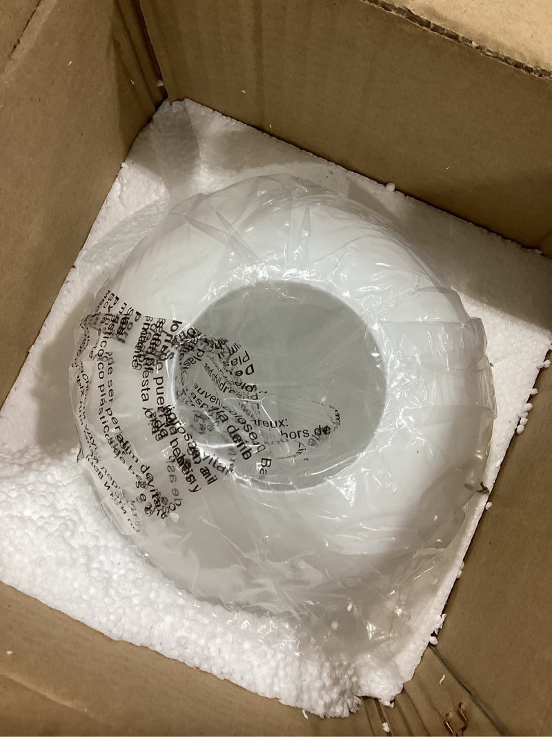Condition photo showing New/Like New for koko&yukina 6 inch milk white glass globes shade frosted replacement glass shades - 2.67" fitter opening - lighting fixture replacement 6" milk white 1 pack
