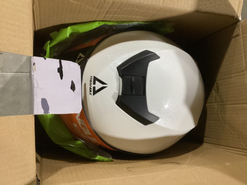 Condition photo showing Good Condition for TRIANGLE Kids Motorcycle Helmets Youth Full Face Helmet Lightweight with 2 Visors DOT Approved Large Glossy White