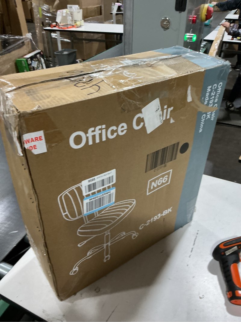 Condition photo showing Good Condition for similar to stock photo Amazon Basics Mesh Mid-Back Adjustable-Height 360-Degree Swivel Office Desk Chair with Armrests, Lumbar Support and Easy to Assemble, Black