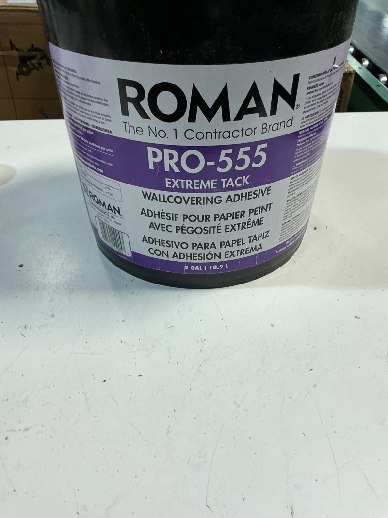 Condition photo showing Good Condition for roman pro-555 vinyl wallpaper adhesive - extreme tack wallpaper paste - 5 gallons, tan 5 gallon adhesive