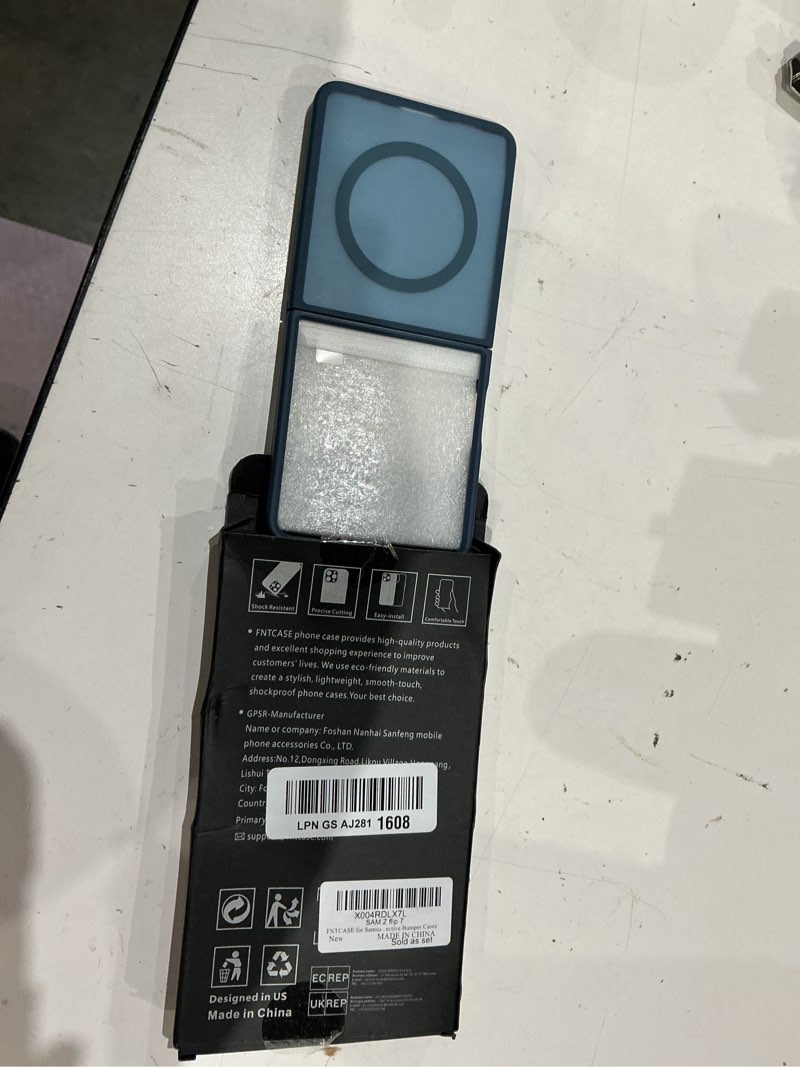 Condition photo showing Good Condition for fntcase for samsung-galaxy z-flip-7 magnetic case:translucent matte textured military grade drop protection phone cover - durable rugged shockproof protective bumper cases blue samsung z flip 7 (6.9 inch)