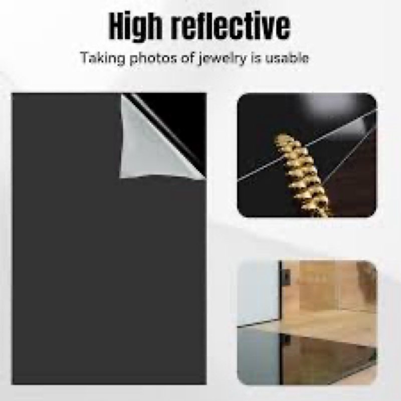 Black Acrylic Sheet 1/4 '' Thick Plexiglass Sheets 24×36‘’,2PACK Plastic Sheet Durable and Versatile