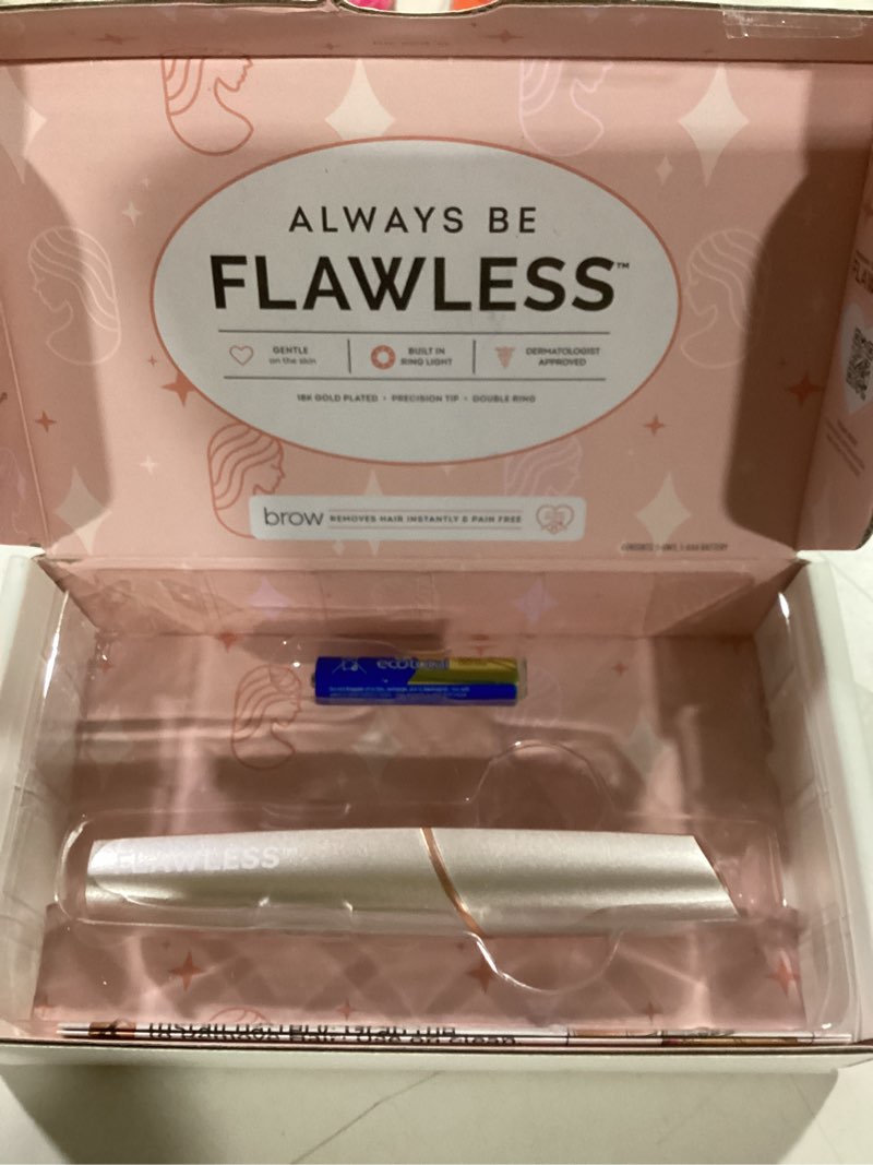 Condition photo showing New/Like New for Finishing Touch Flawless Brows Eyebrow Hair Remover for Women, Electric Eyebrow Razor for Women with