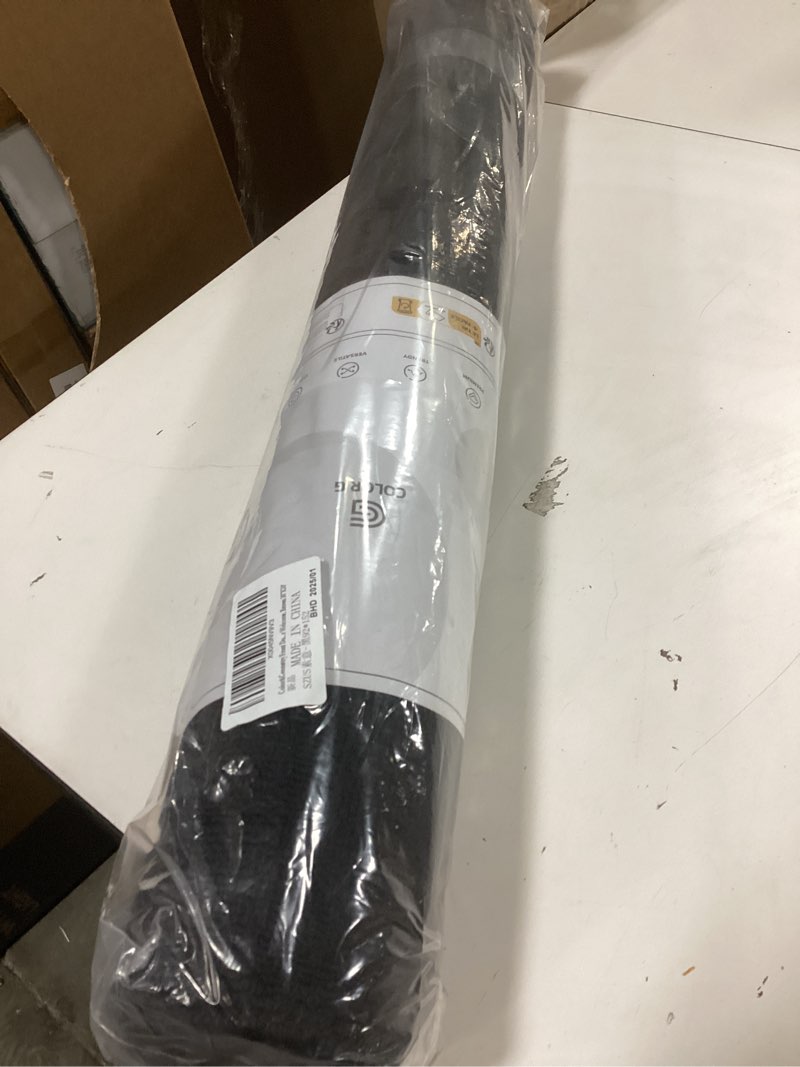 Condition photo showing New/Like New for Color&Geometry Large Door Mat Indoor Entrance 36"x59" Non Slip Dirt Trapper, Absorbent Doormat, WashableRug for Entryway, Low Profile, Easy Clean Patio Porch, Black, (Rolled-up NO Creases) 3' x 5' (Rectangular) Black