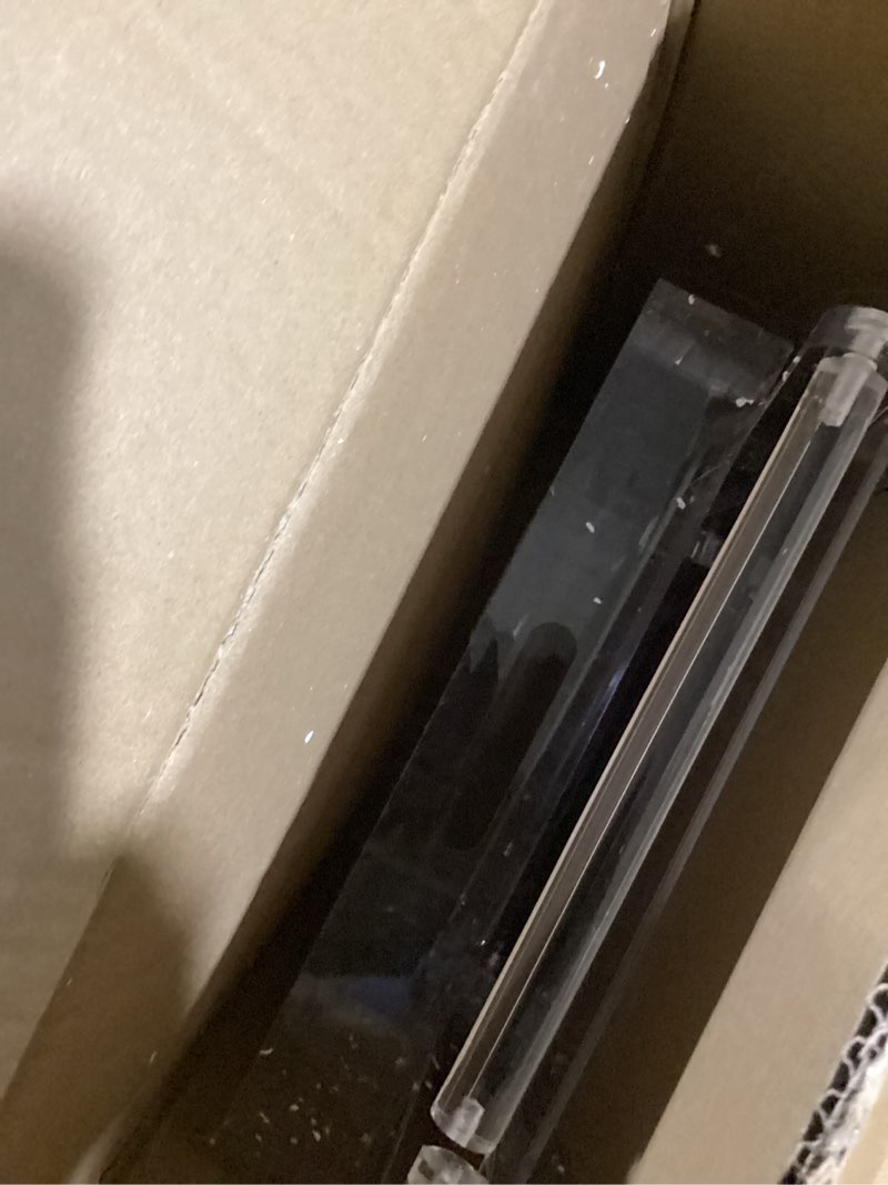Condition photo showing Good Condition for namalu acrylic foldable tv dinner table clear small folding tray space saving for eating snack coffee bed desk living room kitchen furniture easy assembly (with edge,24 * 20 * 14 inches,transparent) transparent 24*20*14 inches with edge