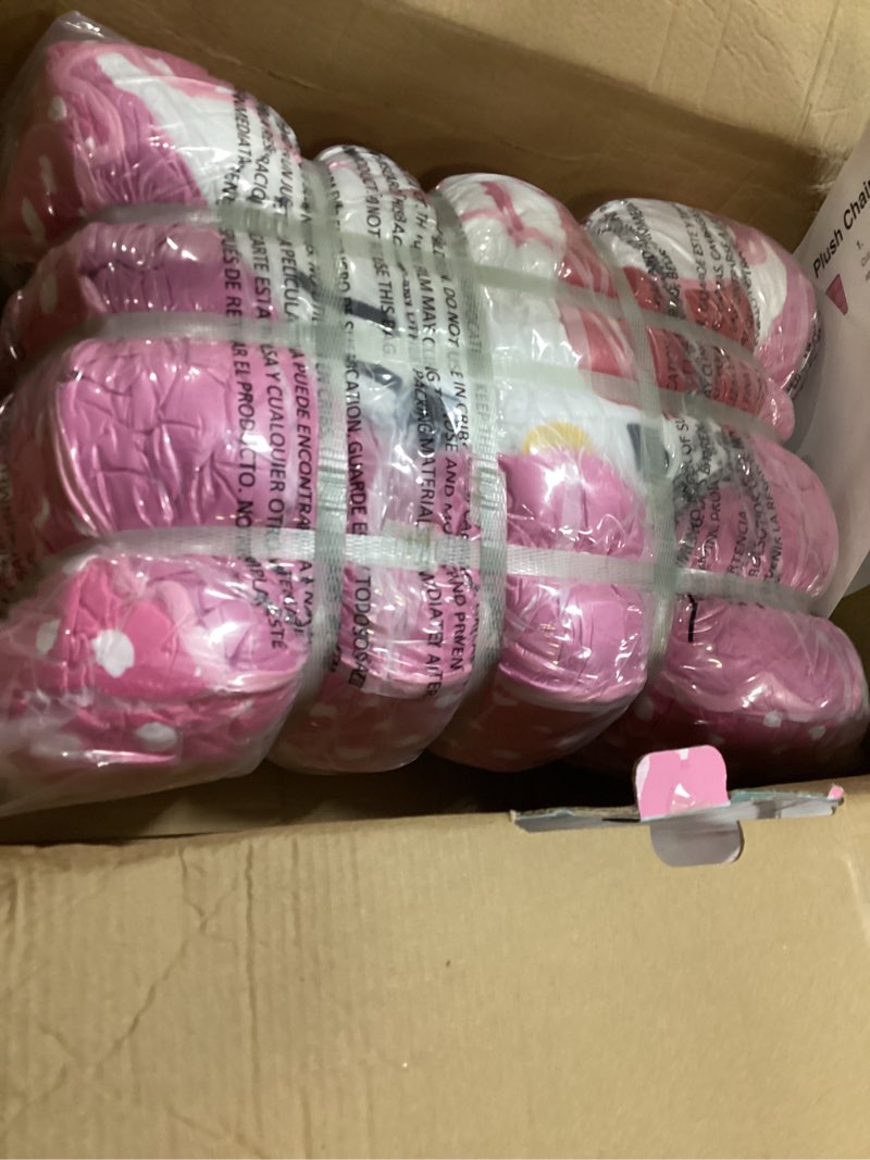 Condition photo showing New/Like New for hello kitty pink kids' compressed foam bean bag chair, 27" x 24"