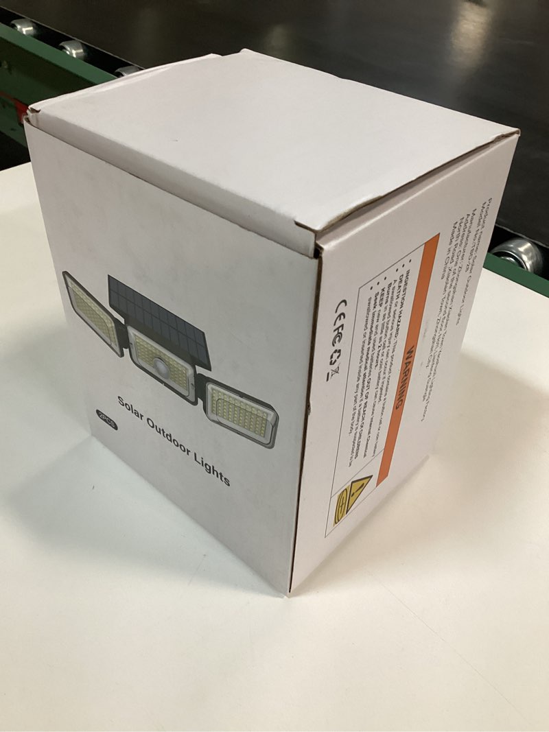 mokot solar lights outdoor, 218led 2500lm solar motion sensor outdoor lights, 3 head ip65 waterproof