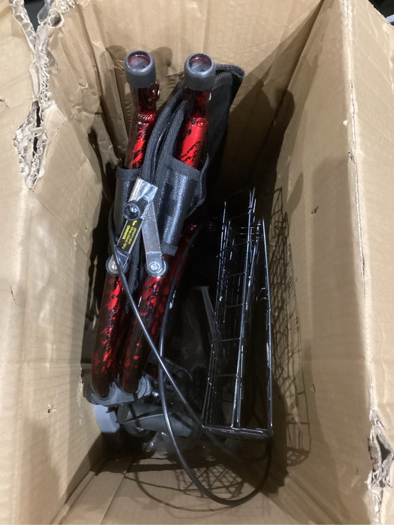 Condition photo showing As Is for 3 whl alum rollator,red,1/ea