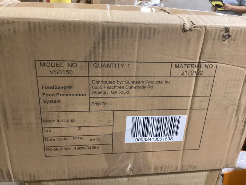 Condition photo showing Good Condition for FoodSaver PowerVac Compact Vacuum Sealing Machine Stainless Steel & Black Vertical Storage VS0150 | 