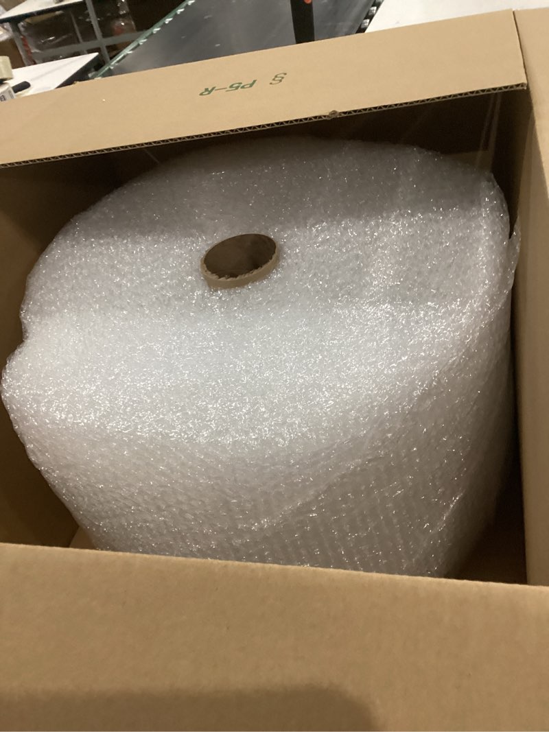 Condition photo showing New/Like New for amazon basics bubble wrap for moving, packing, shipping and storage, perforated protective cushioning for fragile items, 12-inch x 175-ft long roll, small 3/16", clear