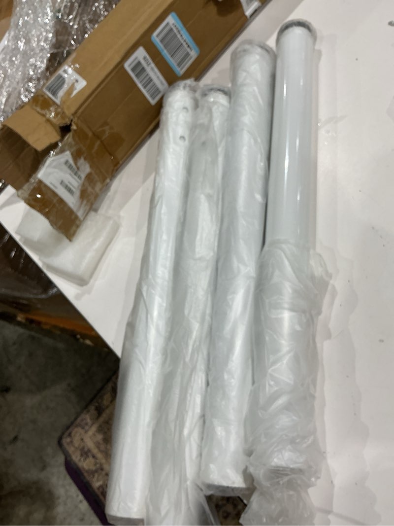 Condition photo showing As Is for qlly adjustable round desk leg, 24-40 inch, 60-100cm, home office diy metal table leg, furniture leg set (4, white)