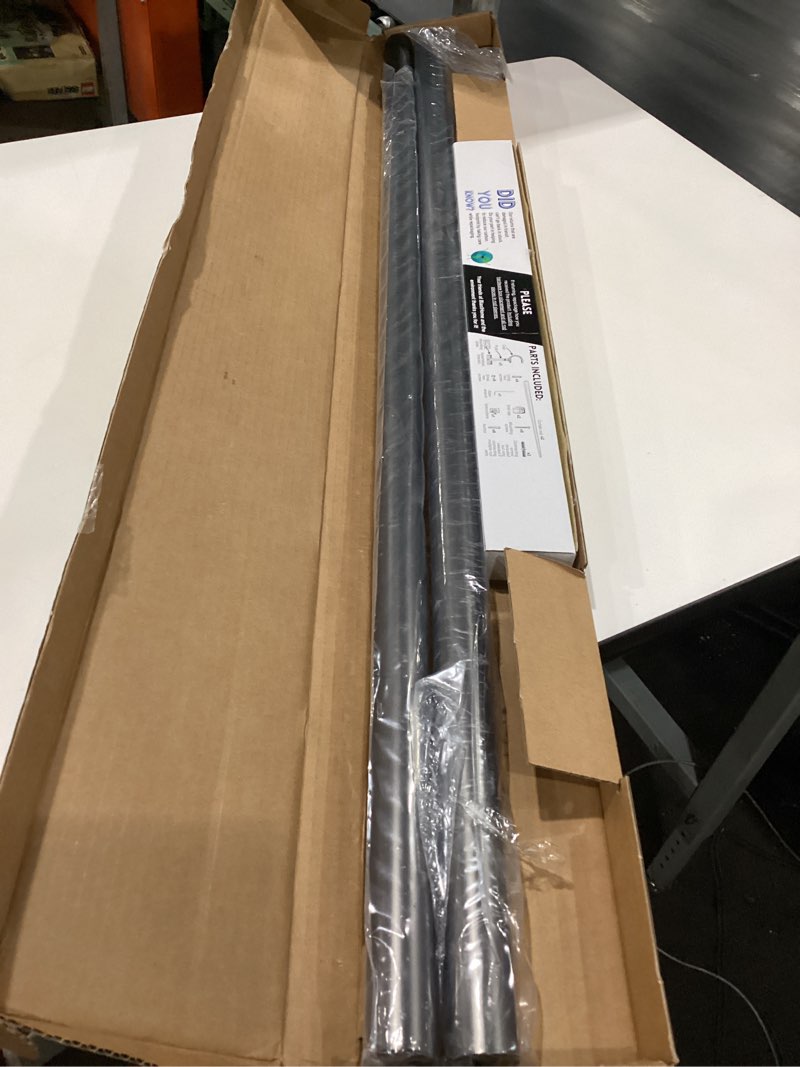 Condition photo showing New/Like New for blasthome® luxury 7 ft custom curtain rod – 1 1/4" large diameter – premium brackets & endcaps – nonadjustable rods connect for a seamless look – matte graphite finish matte graphite 7 foot