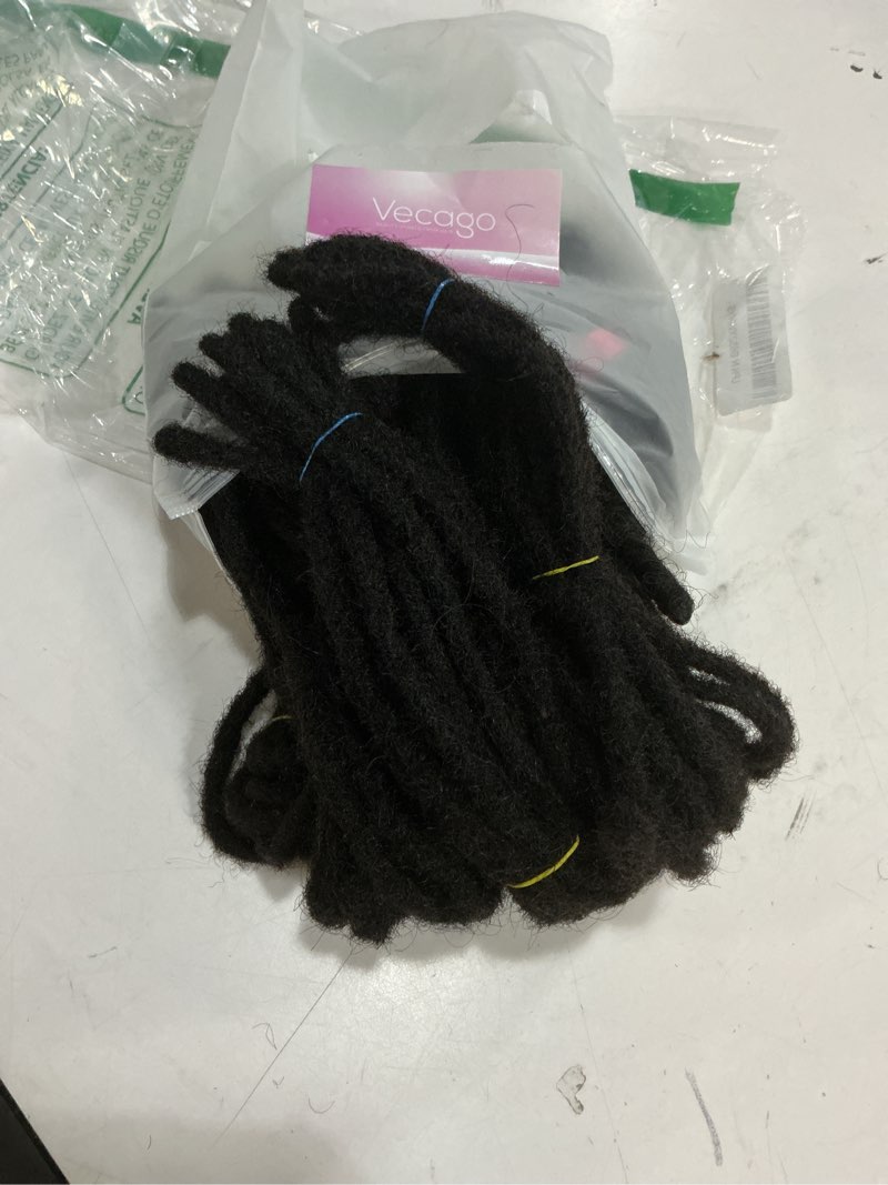 Condition photo showing Good Condition for Vecago 16 inch 50 Strands Loc Extensions Human Hair, 0.4cm Width 100% Human Hair Dreadlock Extension