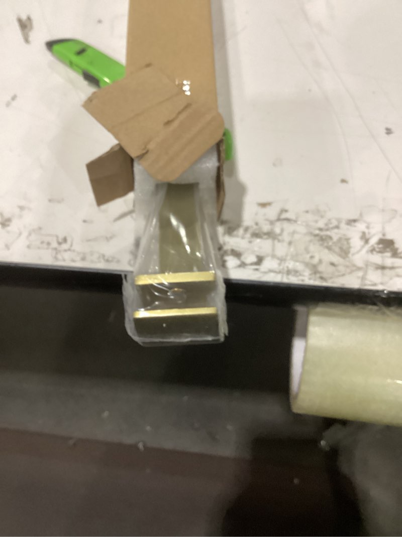 Condition photo showing Good Condition for Frameless Shower Door Support Bar, Stainless Steel Wall-to-Glass Support Arm to Fixed Shower Glass Panel, for 1/4"-3/8" (6-10 mm) Door, 180° Pivot & Stow-Flat Mode (Brushed Gold, 15.8-inch(400mm)) Brushed Gold 15.8-inch(400mm)