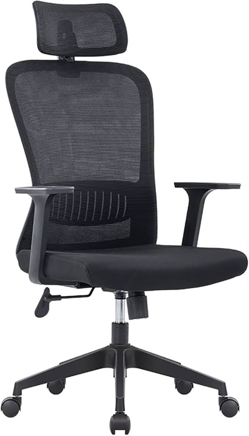 ( similar) ergonomic office chair, desk chair with headrest and adjustable lumbar support, mesh comfy gaming chairs with flip-up armrests for home office study room (black)