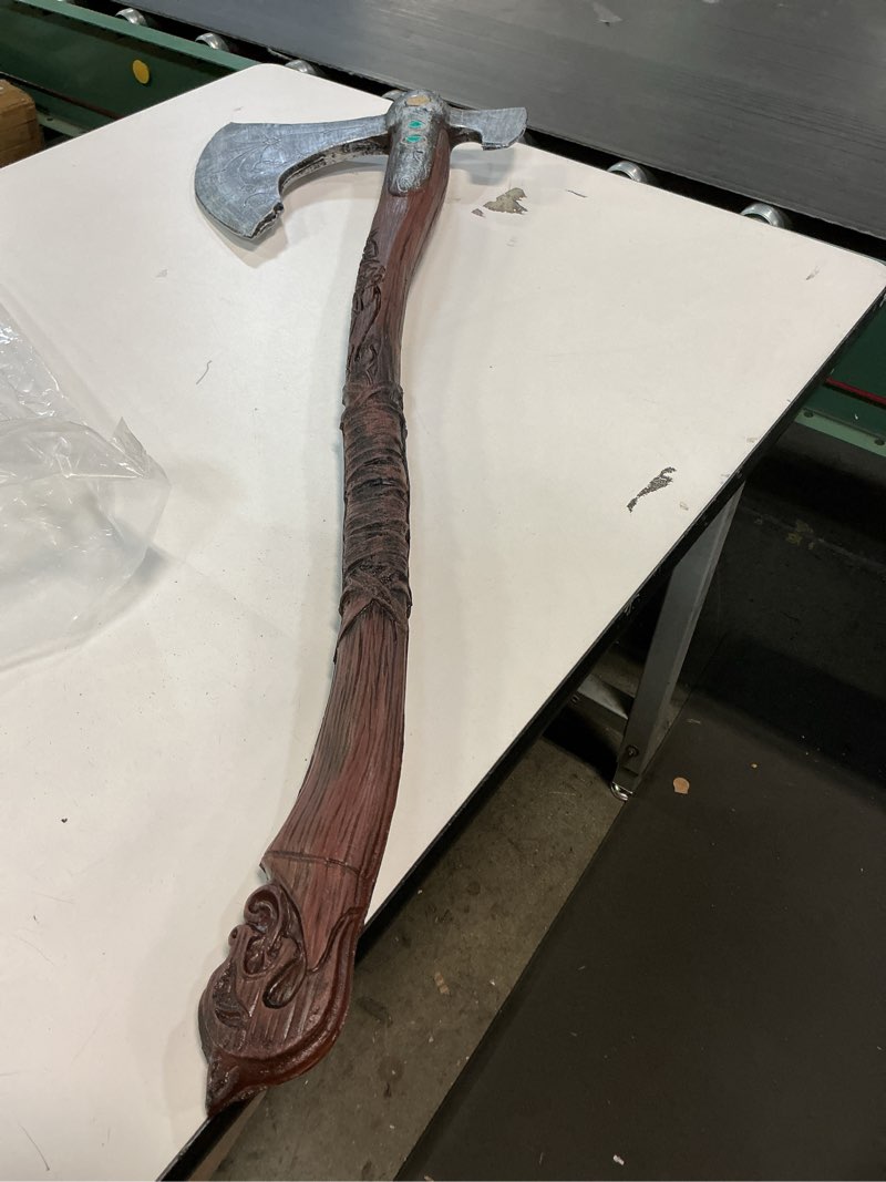 Condition photo showing Good Condition for LALAPORT 36.5 Inch Fantasy God Viking Foam War Axe Sword for Video Game, Cosplay Costume Prop, Collection, Gift. Prop 1:1 Replica
