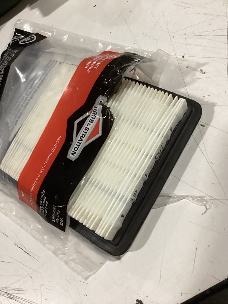 Condition photo showing As Is for briggs & stratton paper air filter for 4-cycle quantum engine