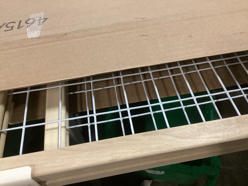 Condition photo showing Good Condition for wide wire mesh pet gate-color:white