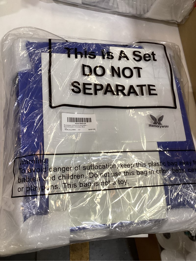 Condition photo showing New/Like New for 13 pcs large k-12 graduation photo yard signs with stakes, class of 2026 outdoor graduation decoration party decor, supports photos up to 12 x 18, kindergarten through senior school grade(blue) blue 23 x 12 inches solid color style