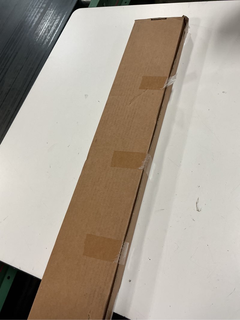 Condition photo showing New/Like New for blasthome® non-adjustable luxury curtain rods for windows, 1 ¼” rod set, 5 foot fixed length (two rods connect for a seamless look), tuxedo black single rod tuxedo black 5 foot