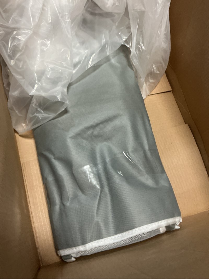 Condition photo showing New/Like New for spaceaid extra large over the door organizer with 10 large pockets and 10 mesh side pockets, 5 layers door organizer hanging with clear window for bedroom, bathroom, pantry and nursery, gray large gray