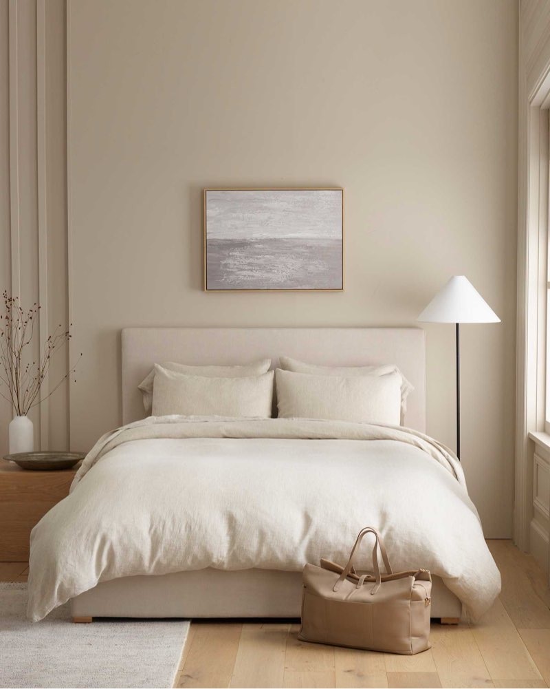 quince, european linen chambray duvet cover