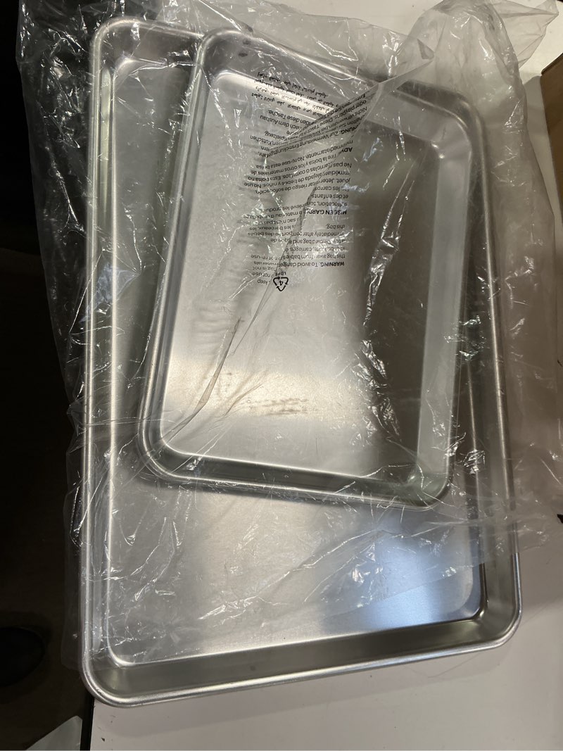 Condition photo showing Good Condition for Nordic Ware Natural Aluminum Commercial Baker's Half Sheet and Baker's Quarter Sheet