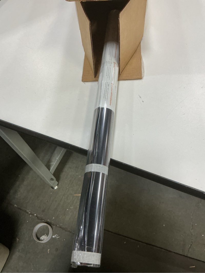 Condition photo showing New/Like New for rabbitgoo One Way Window Privacy Film with Kit Window Tint for Home UV Heat Blocking Static Cling Sun Blocker Light Darkening Reflective Mirror Covering See Out Not in 35.4 in X 6.5 Feet Black Silver Black Silver 35.4" x 78.7"