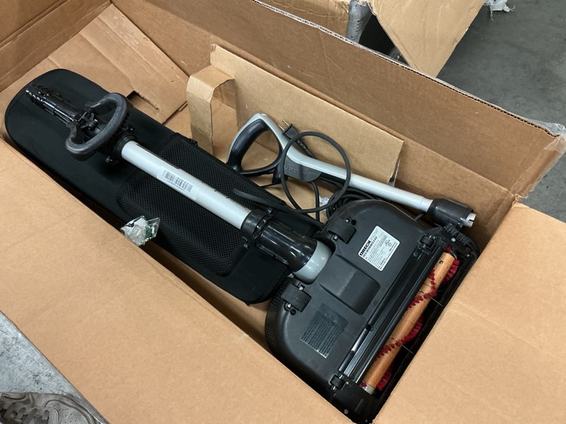 Condition photo showing As Is for Oreck Elevate Conquer Bagged Upright Vacuum Cleaner, 2 Speed Control with HEPA Media Filtration, Lightweight, 35ft Power Cord, UK30300, Grey