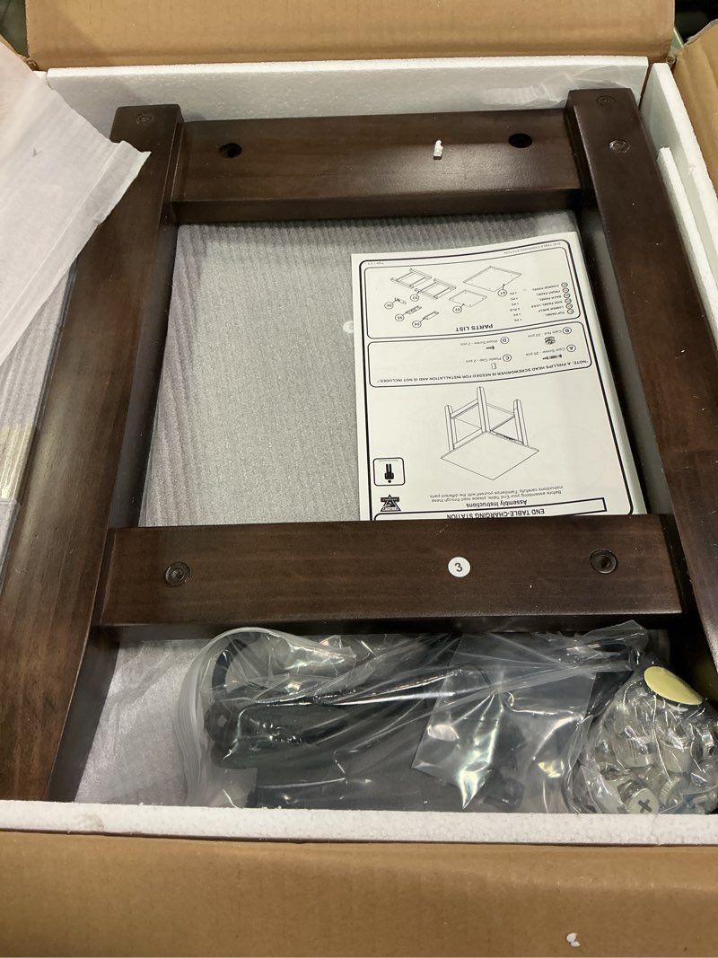 Condition photo showing Good Condition for KAWIND Home Solid Wood End Table with Charging Station Compact Side Table with 2 USB Ports & 2 AC Ou