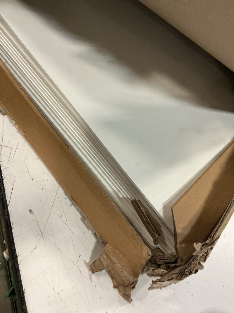 Condition photo showing Good Condition for 24"x24" white drop ceiling tiles waterproof high-grade pvc ceiling tiles 2x2 fire-rated - easy drop-in installation - case of 12 (48 sq. ft.) 2ft x 2ft white