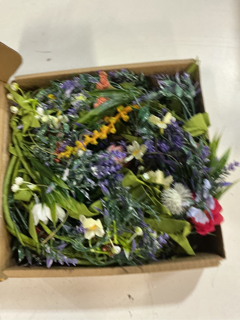 Condition photo showing New/Like New for wild flowers garland for mantle, 6ft artificial spring garland for table centerpiece all year round home decor,gorgeous summer garland for indoor outdoor farmhouse wedding staircase floral decor. wild flower garland 6ft×1