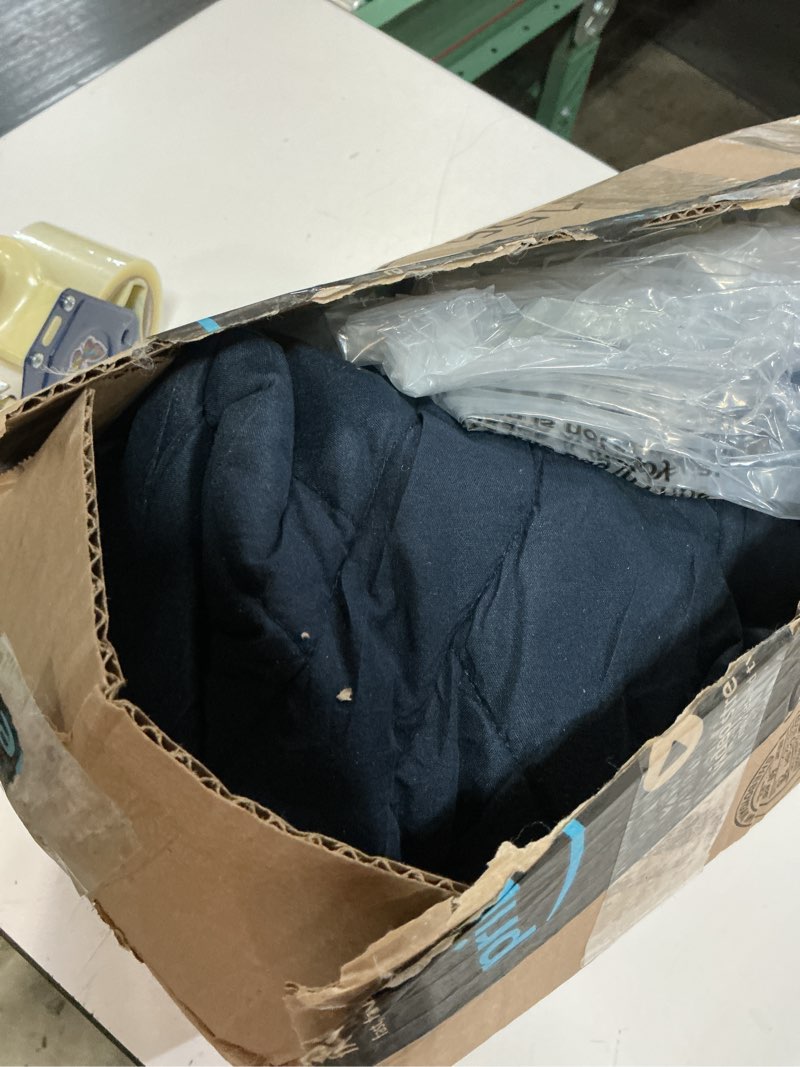 Condition photo showing Good Condition for horimote home quilt set king size navy blue, classic geometric diamond stitched pattern, ultra soft lightweight bedspread coverlet for all season 3 pieces(1 quilt and 2 pillow shams) dark navy king( 106" x 96")